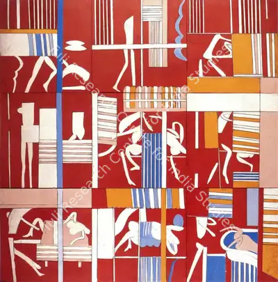 Subramanyan, K.G. (Artist). Windows I(polyptich). Oil on Ply-Board , 1968 | K.G. Subramanyan, 2003 | Painting | FineArts | 00566150
