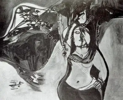 T.K. Padmini (Artist), Woman and Birds, Sculpture