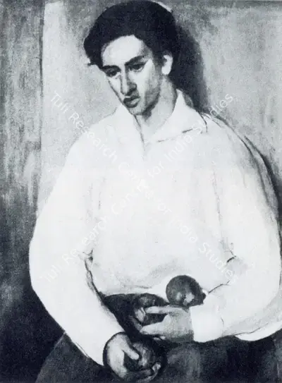 Amrita Sher-Gil (Artist), Man with Apples, 1932, Painting