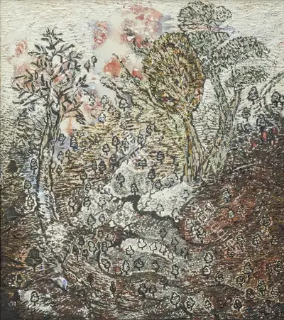 Jayashree Chakravarty (Artist), Untitled (Landscape), 2016, Painting