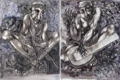 Gopal Sanyal (Artist), Untitled, 1994, Painting