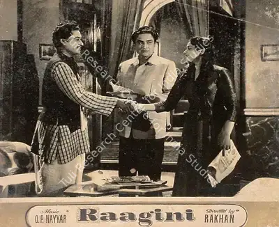 Ashok Kumar (Producer), Raagini, 1958, Lobby Card