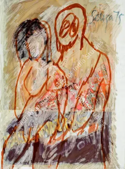 F.N. Souza (Artist), Untitled, 1975, Painting