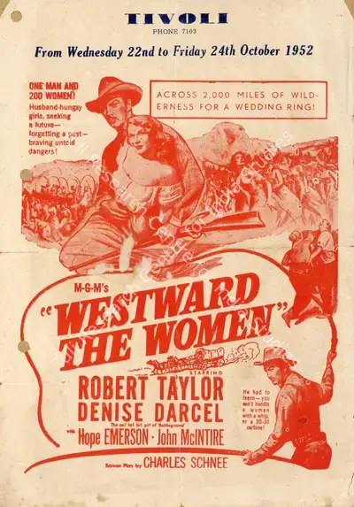 William A. Wellman (Director), Westward the Women, 1951, Handbill