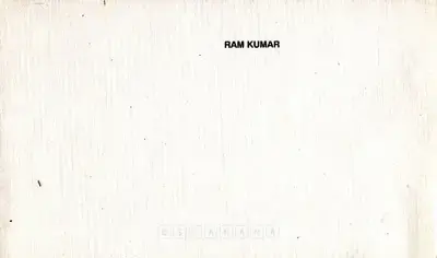 Ramkumar (Artist), Ramkumar, 1996, Solo Exhibition Catalogue