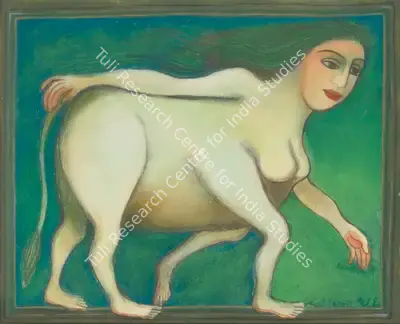Gogi Saroj Pal (Artist), Untitled (Nayika), 1989, Painting