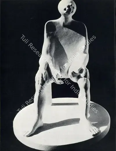 Dhruva Mistry (Artist), Man on a Chair, 1978, Sculpture