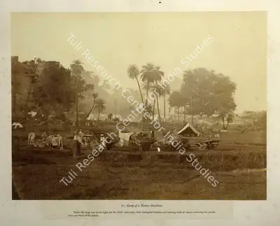 Eugene Clutterbuck Impey (Photographer), Delhi. Camp of a Native Chieftain, Antiquarian Photograph