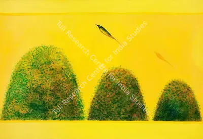 J. Swaminathan (Artist), Untitled (Bird & Mountain series), 1983, Painting