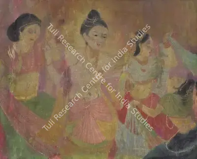 Early Bengal School (Artist), Untitled (Four Women), Painting