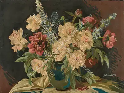 Jehangir Sabavala (Artist), Still Life, 1950, Painting