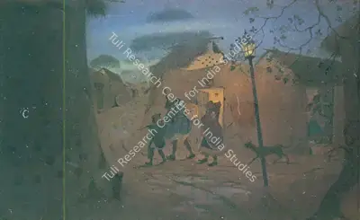 Badri Nath Arya (Artist), Winter Night, 1968, Painting
