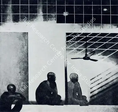 Anupam Sud (Artist), Thanks to Power, 1976, Graphic Art