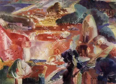 Akkhitam Vasudevan (Artist), Lightning Land, 1992, Painting