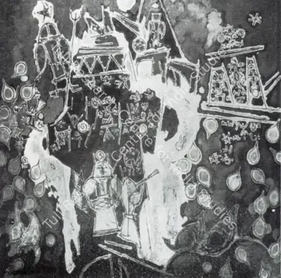 K.C.S. Paniker (Artist), River, 1975, Painting