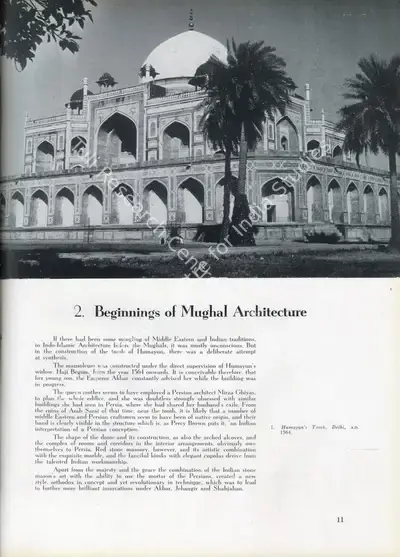 Anonymous (Essayist), Beginnings of Mughal Architecture, 1958, Essay