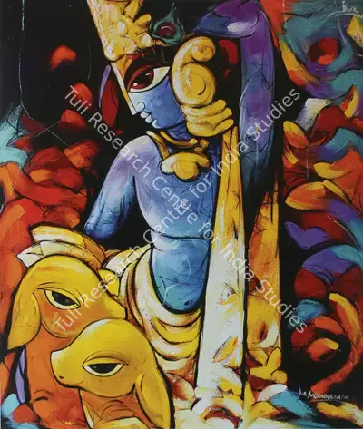 Sachindranath Jha (Artist), Krishna, 2011, Painting