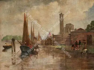 Rama Varma (Artist), European Landscape, 1938, Painting