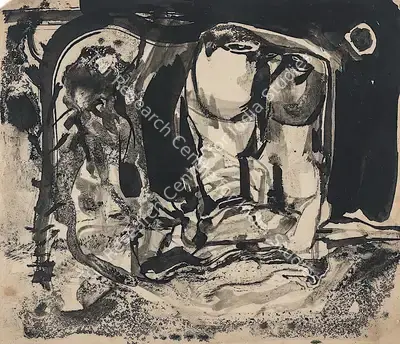 Ganesh Pyne (Artist), Untitled, 1975, Painting