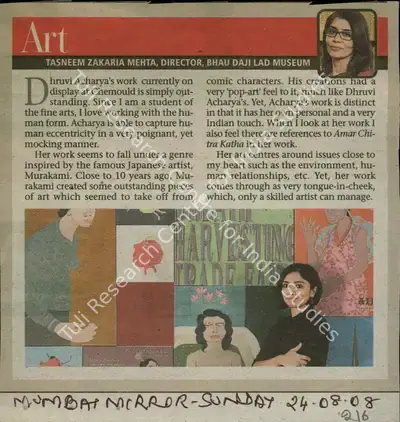 Tansneem Zakaria Mehta (Museum Director), Art, 2008, Newspaper Clipping