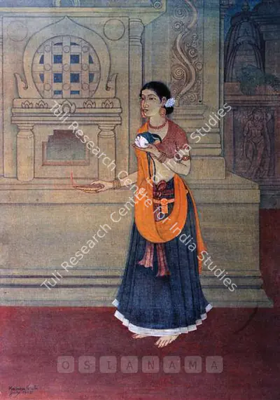 Maninder Bhusan Gupta (Artist), Malvika, 1938, Painting