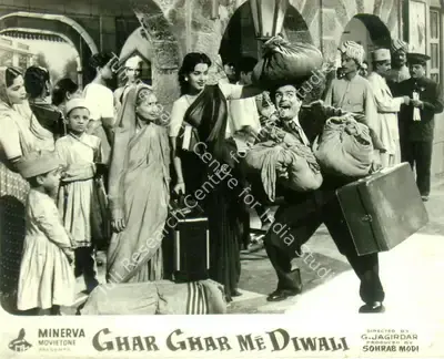 Sohrab Modi (Producer), Ghar Ghar Me Diwali, 1955, Lobby Card