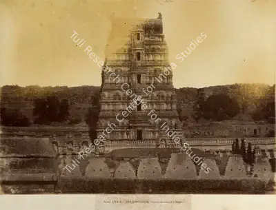 William Henry Pigou (Photographer), Beejanuggur. Lateral Gateway of a Temple, Antiquarian Photograph
