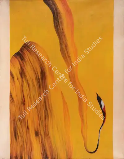 J. Swaminathan (Artist), Mountain & Bird Series, 1976, Painting