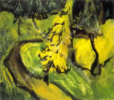 Gade, H.A. (Artist). Forest. Gouache on card, 1950 | Painting | FineArts | 00374268