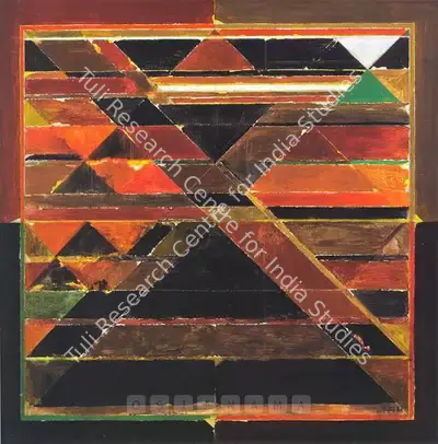 S.H. Raza (Artist), Encountre, 1987, Painting