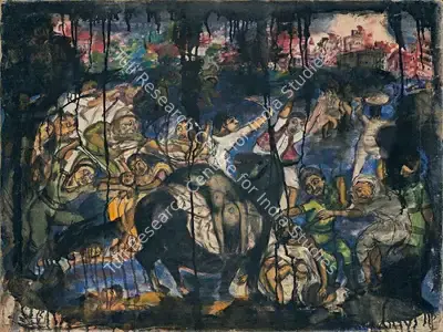 Ara, K.H. (Artist). Untitled, c.1980 | Painting, AG.Onl/12.12.23, 2023 · Asta Guru