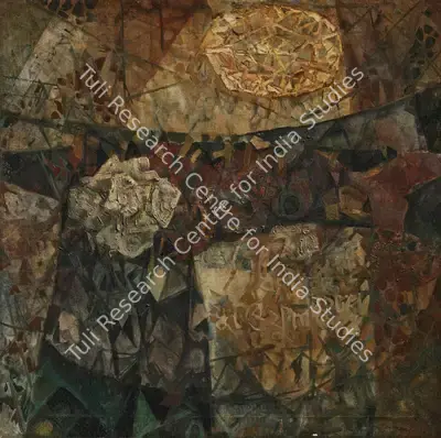 Shyamal Dutta Ray (Artist), The White Rose, 1961, Painting