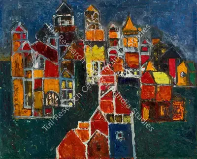 Avinash Chandra (Artist), Untitled (Belfast Landscape), 1958, Painting