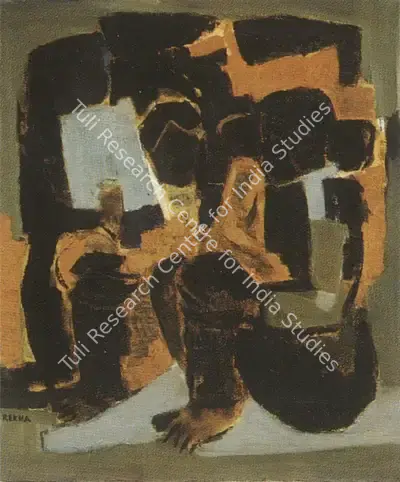 Rekha Rao (Artist), Mother and Child, Painting