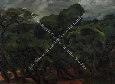 Jehangir Sabavala (Artist), Treescape, 1960, Painting