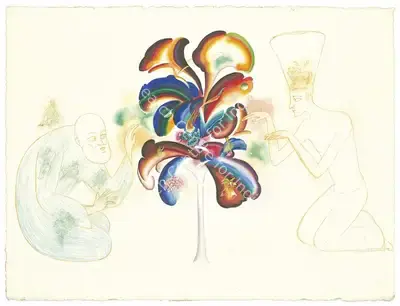 G.M. Sheikh (Artist), Kahat Kabir: Conjurors, 1998, Painting