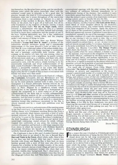 David Wilson (Essayist), Festivals 70, 1970, Essay