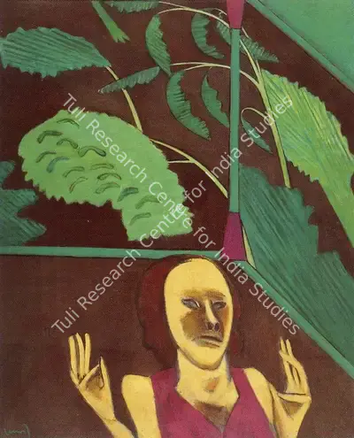 Subramanyan, K.G. (Artist). Poorvapalli. Oil on Board, 1984 | K.G. Subramanyan, 2003 | Painting | FineArts | 00566166