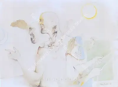 Manu Parekh (Artist), Existence Of Man, 1984, Painting
