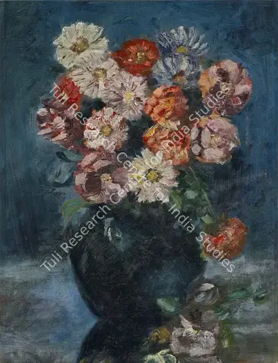K.H. Ara (Artist), Untitled (Zinnias), 1940, Painting