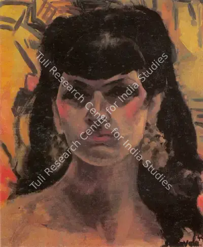 Jehangir Sabavala (Artist), Montenegran Gypsy, 1949, Painting