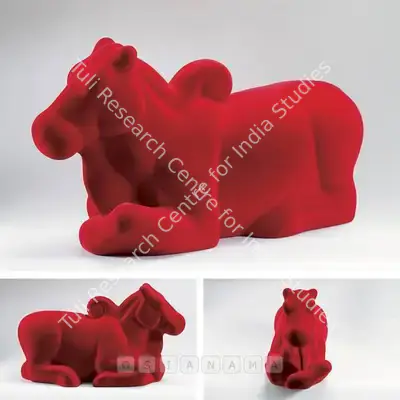 Arunkumar H. G. (Artist), Nandi In Red, 2007, Sculpture