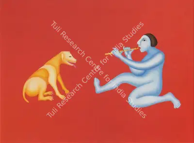 Manjit Bawa (Artist), Krishna and Follower, 1989, Painting
