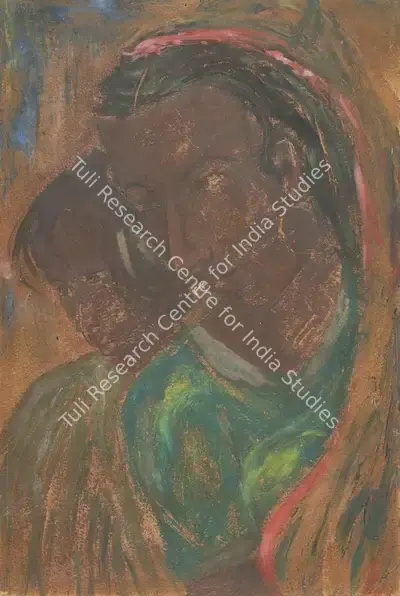 Ramkumar (Artist), Mother and Child, 1950, Painting