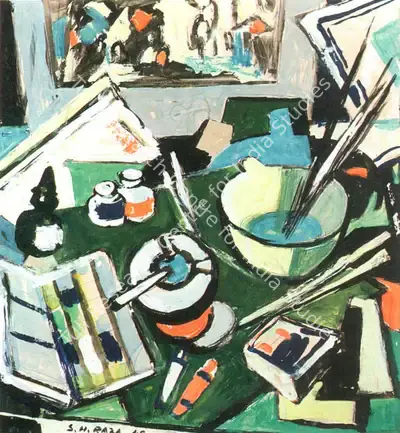 S.H. Raza (Artist), Untitled, 1949, Painting