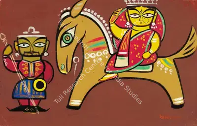 Jamini Roy (Artist), Untitled (Bankura Horse), 1935, Painting