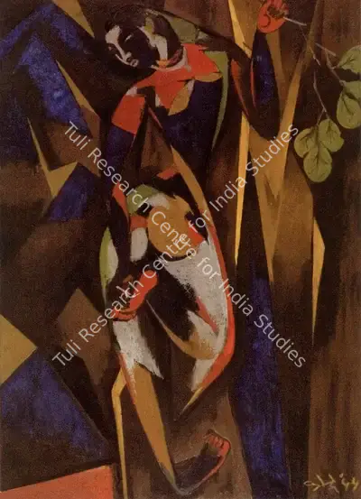 N.S. Bendre (Artist), Thorn, 1955, Painting