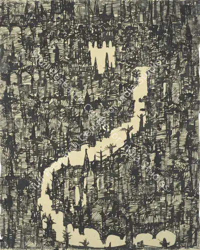 Bhupen Khakhar (Artist), Baroda Series, 1962, Drawing