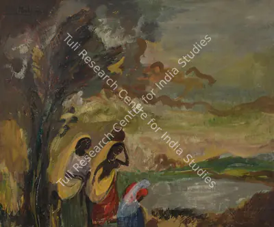 Mookherjea, Sailoz (Artist). Untitled, n.d. | Painting, Sa.Onl/14.03.24, 2024 · Saffronart