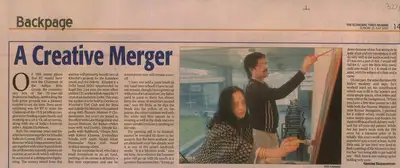 Nandini Raghavendra (Reporter), A Creative Merger, 2007, Newspaper Clipping
